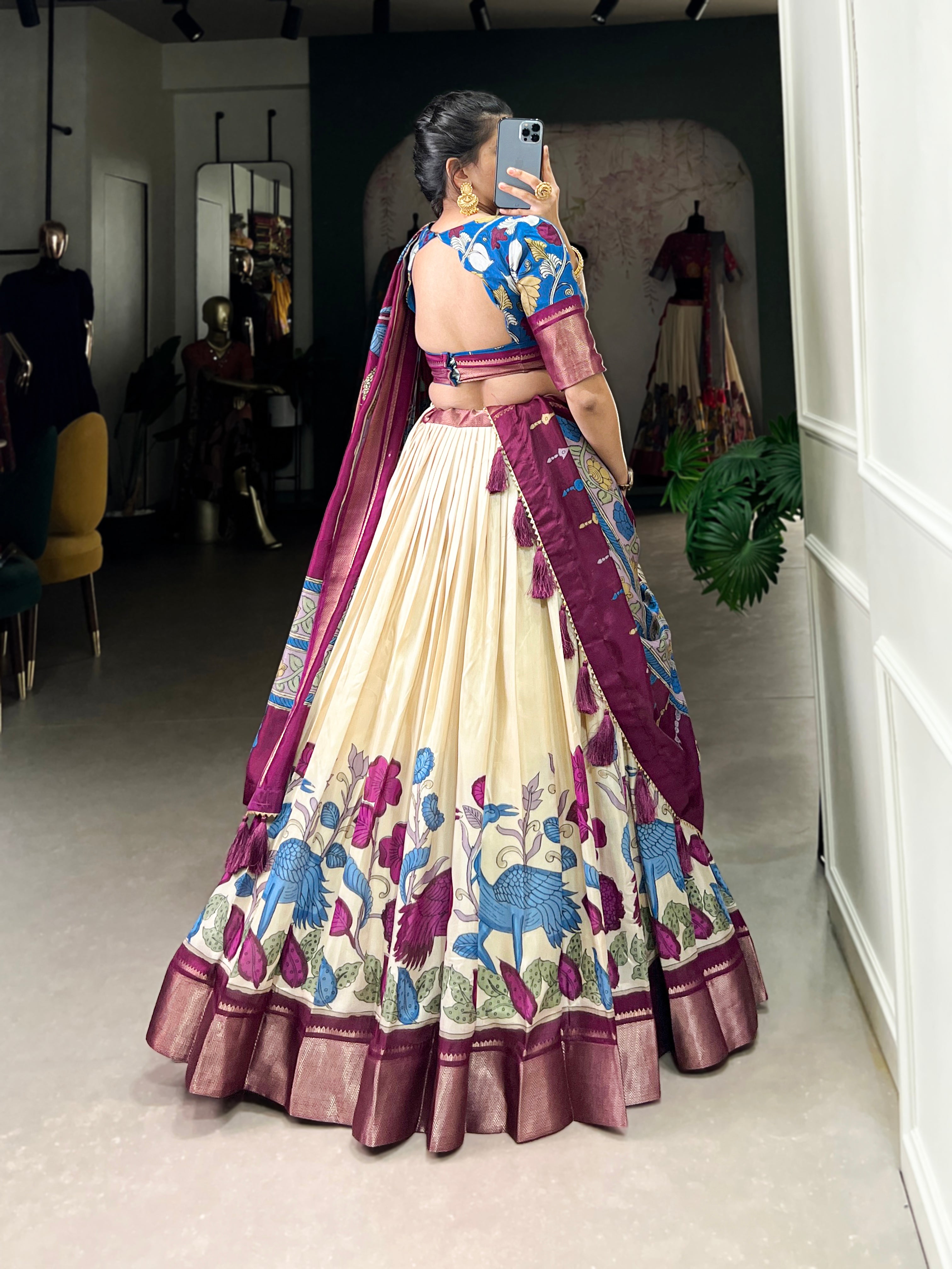 Presenting a perfectly blendedTussar silk lehenga for festive season to charm your look!✨ - Navratri And other Festival